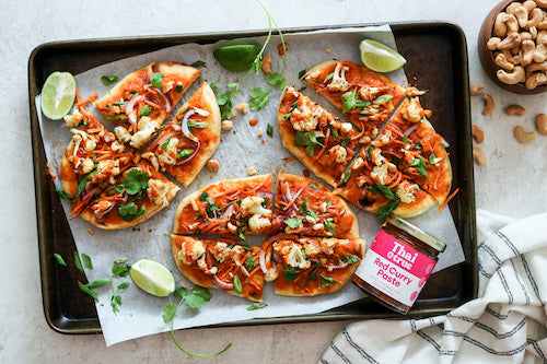 Thai Red Curry Veggie Flatbread (V) – Thai and True