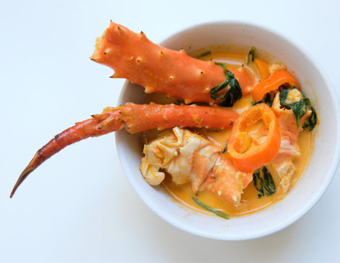 King Crab Leg with Yellow Curry Sauce