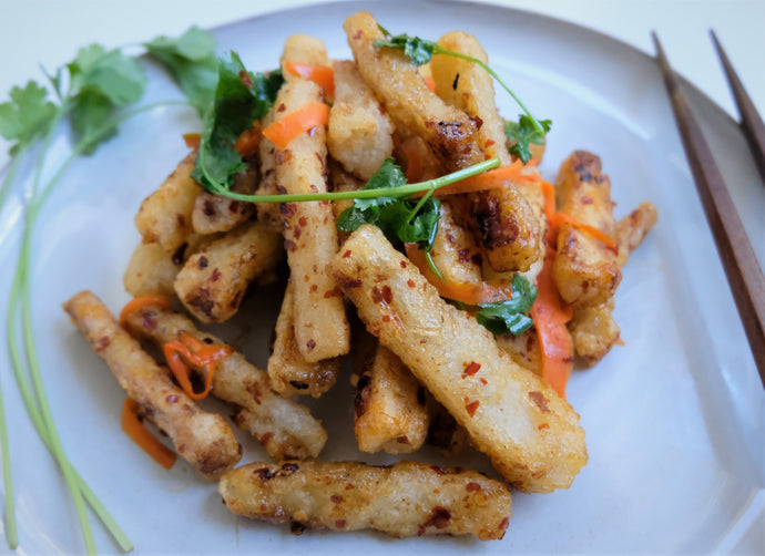 Crispy Eggplant Stir Fry (V)