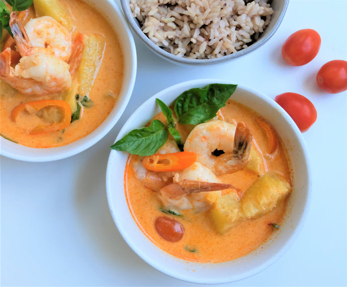 Pineapple Red Curry with Shrimp