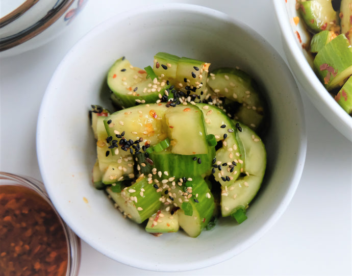 Smashed Cucumber Salad (V)