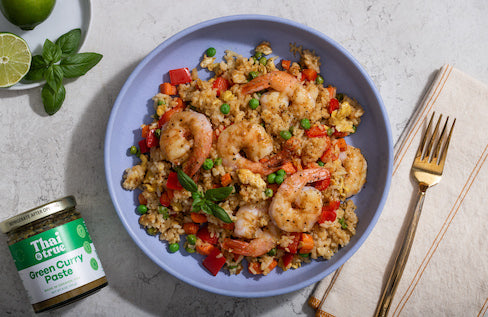 Green Curry Fried Rice with Shrimp